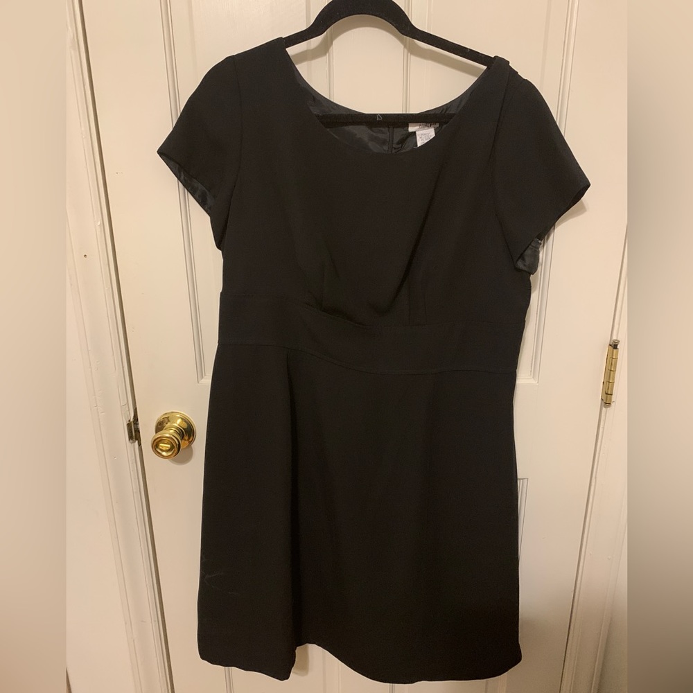 Vintage 90s fit and flare little black dress